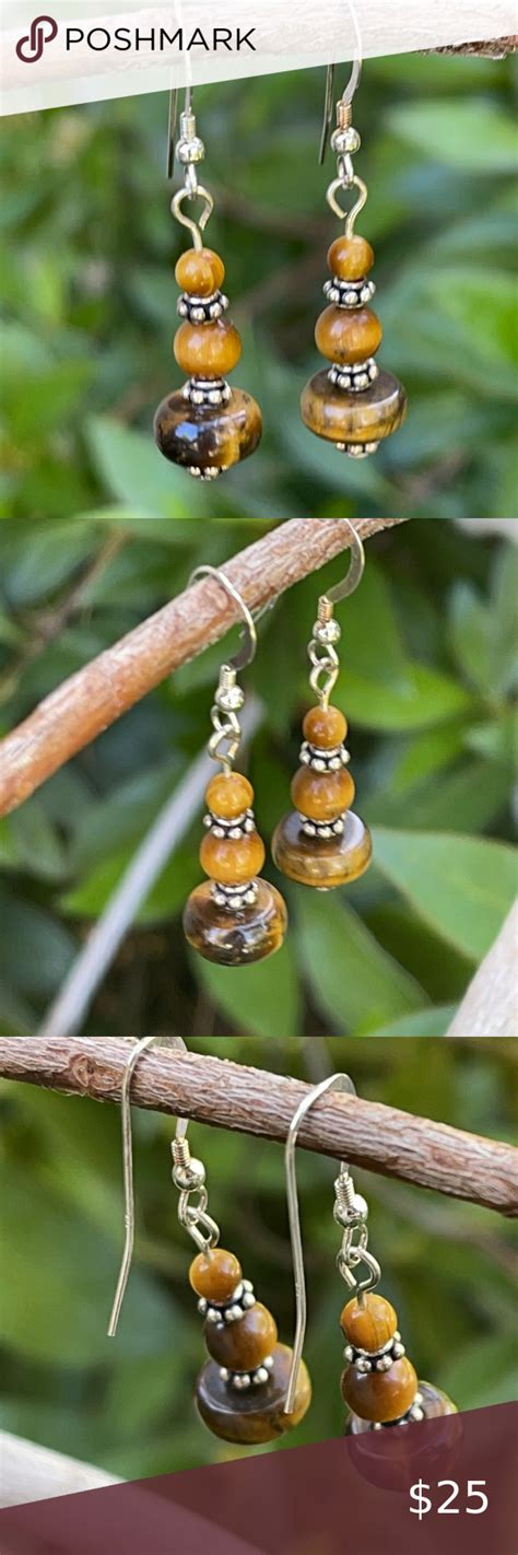 Sterling Silver Novica Tigers Eye Earrings NEW | Tiger eye earrings, Eye earrings, Sterling silver