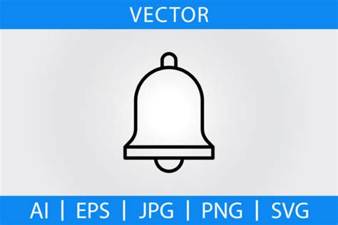 Vector Bell Outline Icon Graphic by SAM Designs · Creative Fabrica