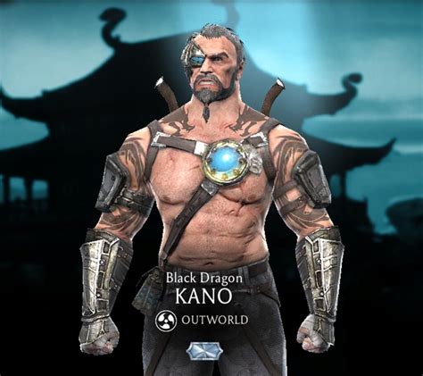 Kano - Black Dragon, Diamond Outworld Black Dragon character - MKmobileInfo