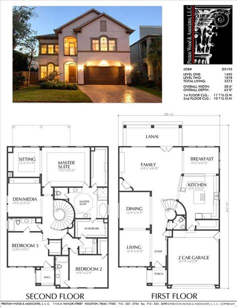 Two Story House Plan D5193 | House blueprints, Dream house plans, House layout plans