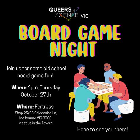 Board Game Night (Melbourne) - Queers In Science