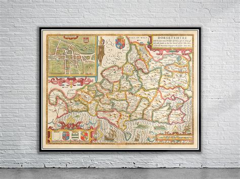 Vintage Map of Dorsetshire