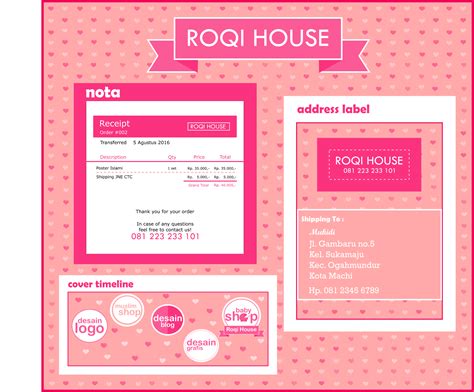 Nota | Receipt | Invoice | Address Label | Label Pengiriman | Cover Timeline Fanpage | Cover ...
