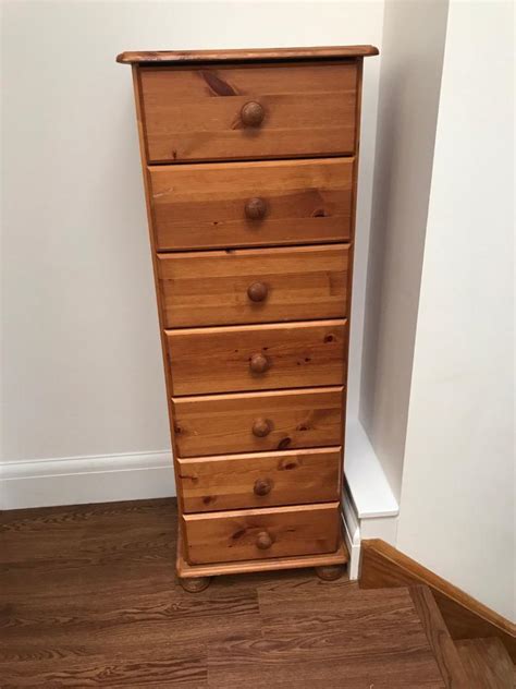 Tallboy 7 drawer pine wood chest of drawers | in Bromley, London | Gumtree