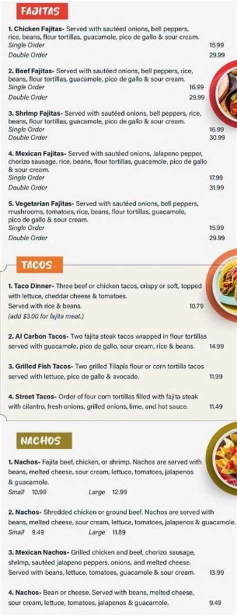 Nando's Mexican Menu, Conway, AR