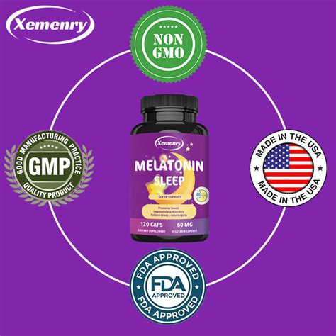 Melatonin 60mg -Provides Natural Sleep Support,Regulate Sleep Cycle ...