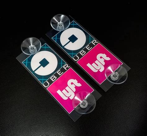 2 Uber Lyft Removable Custom Decal Sign Placard Rideshare New | Etsy