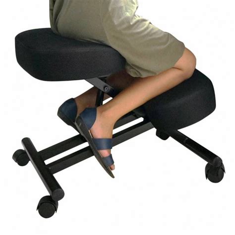 Kneeling Chair Orthopaedic Stool Ergonomic Posture Office Frame Seat Black | Click Superstore Ltd