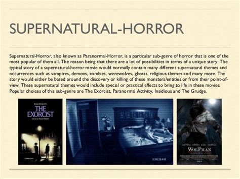 The Sub-Genres of Horror