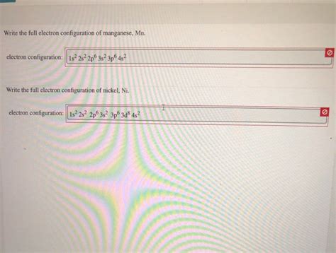 Solved Write the full electron configuration of manganese, | Chegg.com