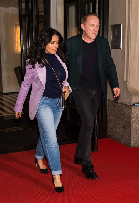 Salma Hayek and Francois-Henri Pinault: Leaving their hotel -02 | GotCeleb