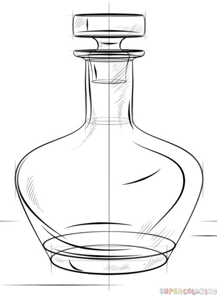 How to draw a bottle | Step by step Drawing tutorials | Bottle drawing ...