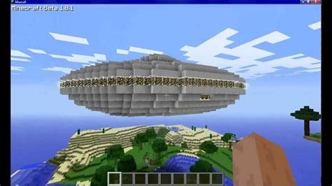 Minecraft- flying UFO in minecraft ( WORLD DOWNLOAD ) - YouTube