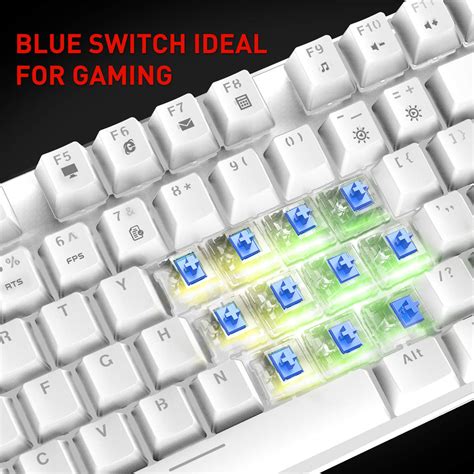 Mechanical Keyboard and Mouse, Havit Wired Gaming Keyboard Blue Switch 104 Keys Rainbow Backlit ...