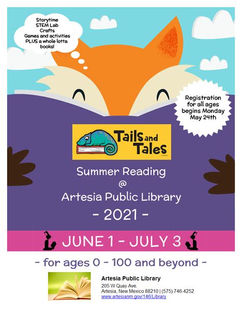 Artesia Public Library daily events schedule for all ages - Focus NM Daily