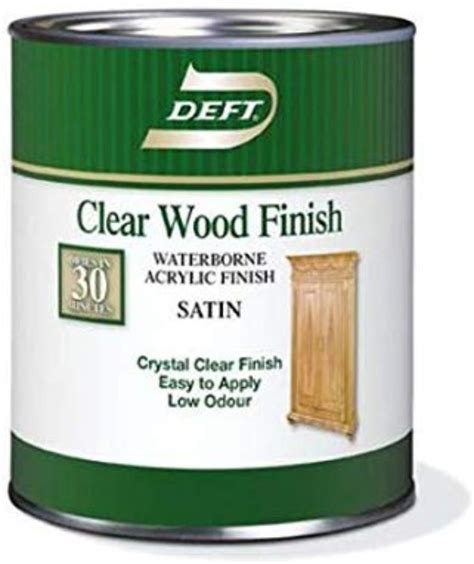 Deft Interior Waterborne Clear Wood Finish Satin, Quart, Water Based ...