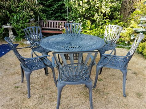 Large Cast Metal Garden Table and Six Chairs | in Taverham, Norfolk | Gumtree