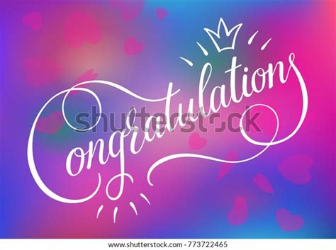 Congratulations Card Banner Poster Sign Template Stock Vector (Royalty Free) 773722465 ...