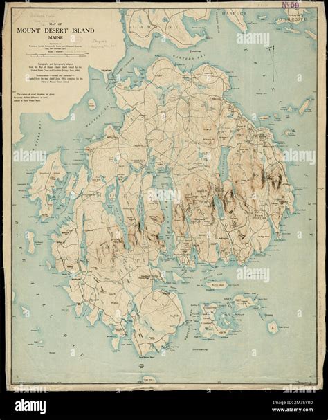 Map of Mount Desert Island, Maine , Mount Desert Island Me., Maps Norman B. Leventhal Map Center ...