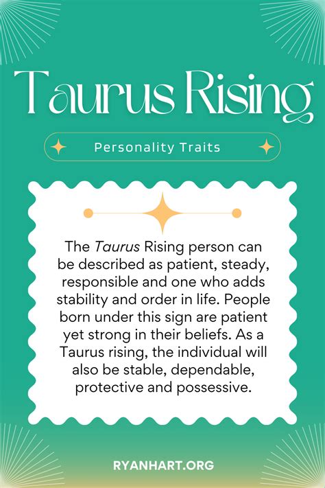 Taurus Rising Sign and Ascendant Personality Traits | Ryan Hart