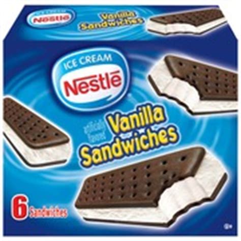 Nestle Ice Cream Sandwich,Vanilla: Calories, Nutrition Analysis & More | Fooducate