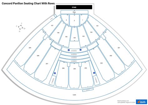 Concord Pavilion Seating Chart With Seat Numbers – Two Birds Home