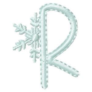 SnowFlakeAlphabetR | Embroidery applique, Single letter, Alphabet