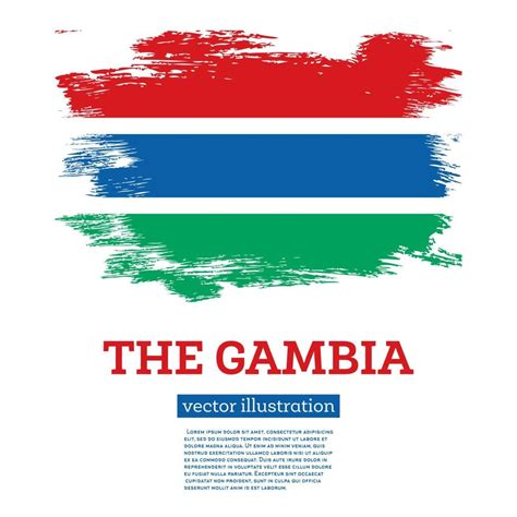 The Gambia Flag with Brush Strokes. Independence Day. 17797627 Vector Art at Vecteezy