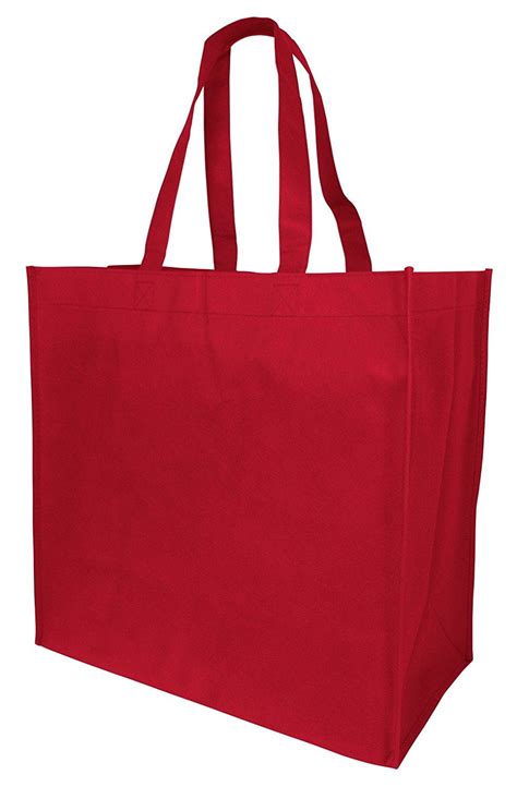 Reusable Grocery Bags Reinforced Handle Foldable Large Heavy Duty Shopping Totes (25, Red ...