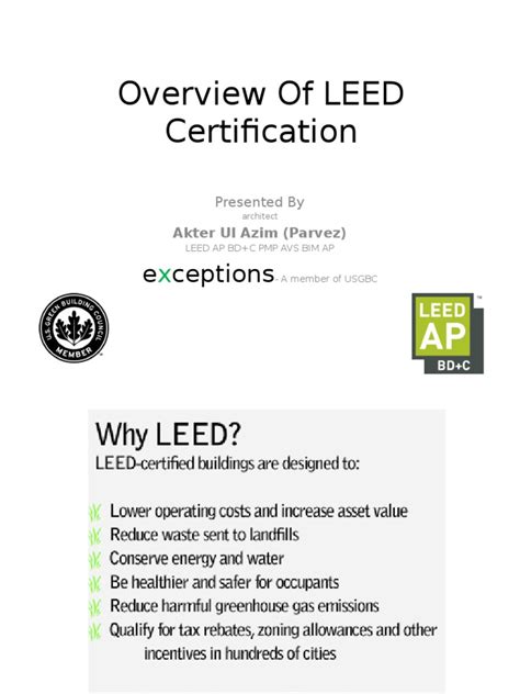 Overview of LEED Certification | Leadership In Energy And Environmental ...