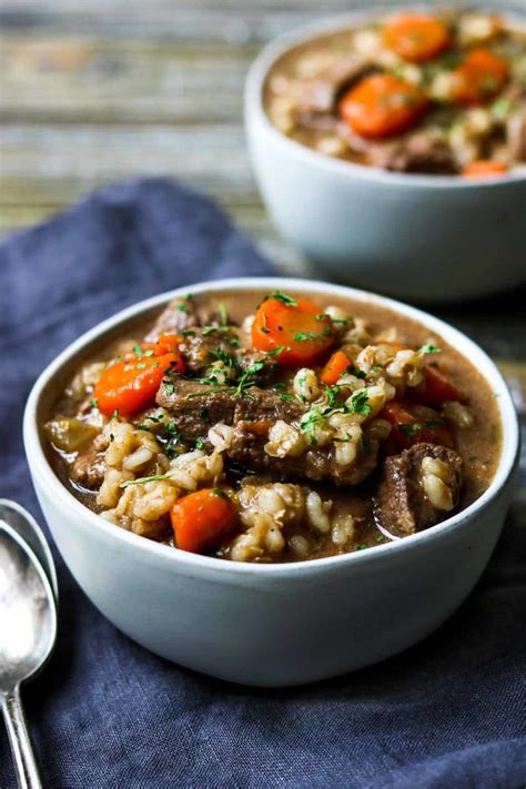 Delicious Instant Pot Beef & Barley Stew | Mom's Dinner