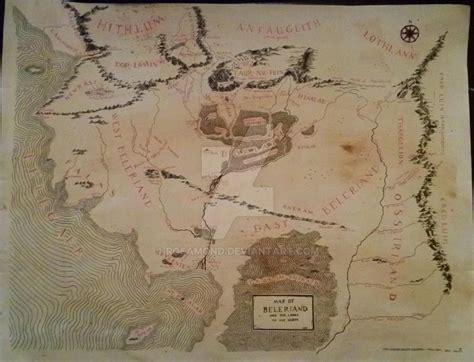 Map of Beleriand by Rosamond on DeviantArt