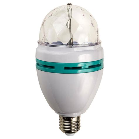 Paradise 20W Equivalent Multi Color Rotating LED Party Light Bulb-20963WH - The Home Depot