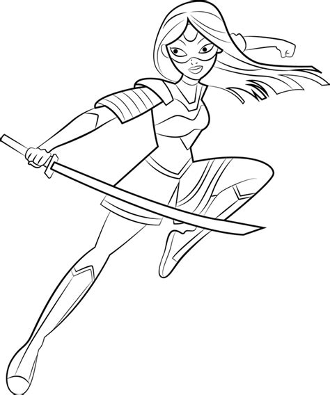 DC Superhero Girls Coloring Pages - Best Coloring Pages For Kids | Superhero coloring pages ...