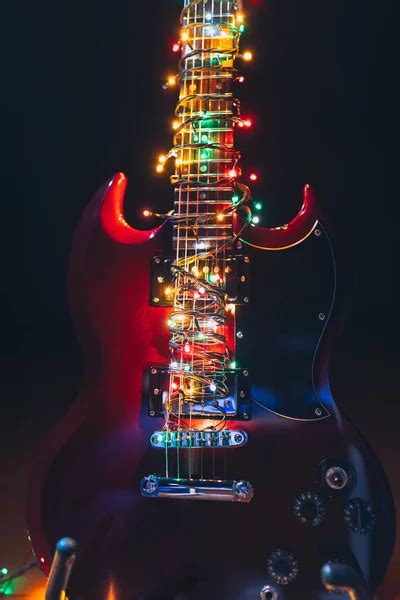 abstract guitar with festive Christmas lights | Stock Images Page ...