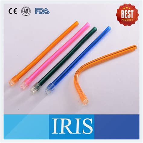 100pcs Colorful Dental Plastic Suction Tips Disposable Dental Suction ...