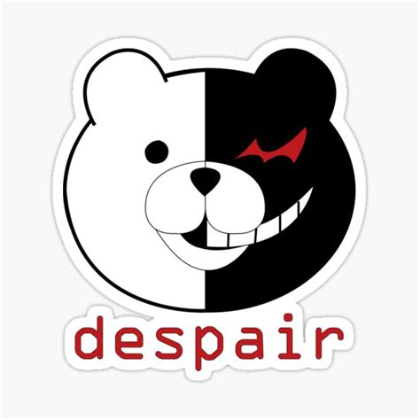 "Monokuma Inspired Despair Logo" Sticker for Sale by DokiDokiHearts | Redbubble