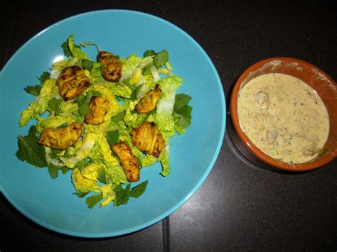 Tandoori Chicken and Tofu Salad with Mango Dressing