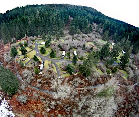 Silver Falls State Park – Campground Aerial Shot – Riveted