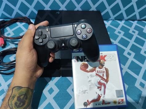 PS4 Fat 500GB w/ 1 Orig v2 controller, Video Gaming, Video Game ...