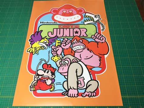 Donkey Kong Jr. Nintendo large arcade poster 50x70cm – Arcade Art Shop