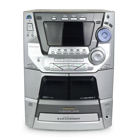 Panasonic SA-AK66 5-Disc CD Player and Dual Cassette Deck Stereo Sound