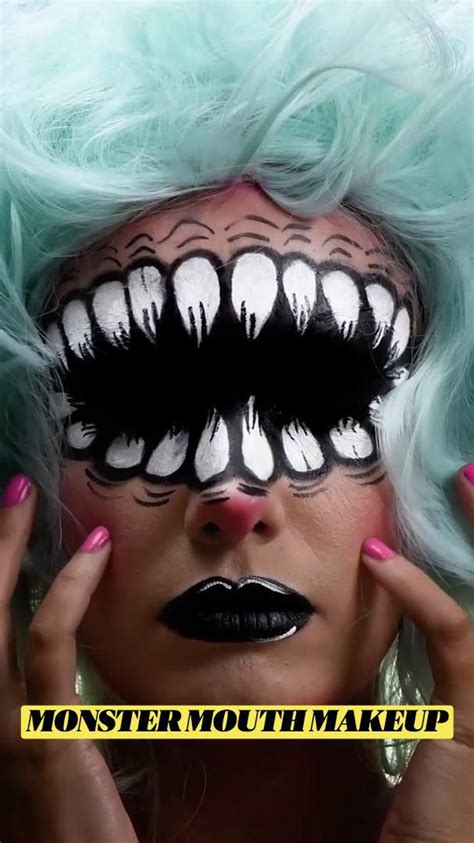 MONSTER MOUTH MAKEUP | Beautiful halloween makeup, Halloween makeup inspiration, Amazing ...