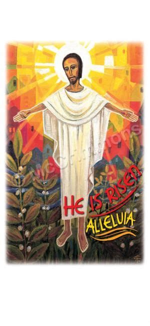 He is Risen, Alleluia - Banner by the Benedictine Sisters of Turvey Abbey. This banner draws its ...