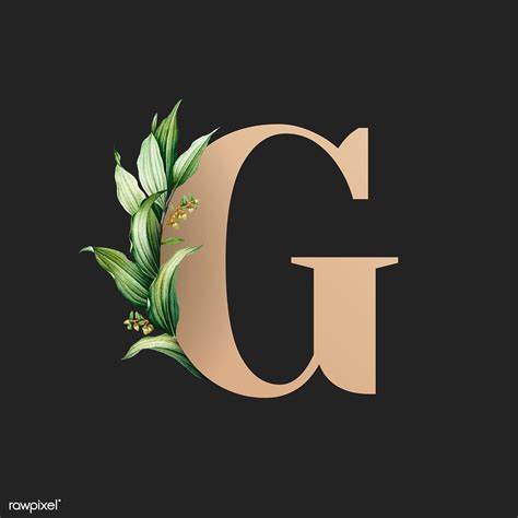 Botanical capital letter G vector | premium image by rawpixel.com / Aum ...