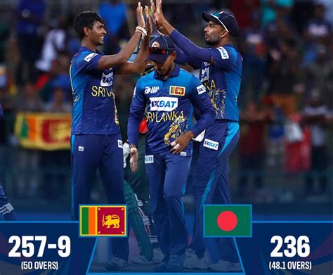 Asia Cup 2023: Sri Lanka beat Bangladesh by 21 runs