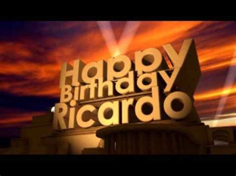 Happy Birthday Ricardo - YouTube