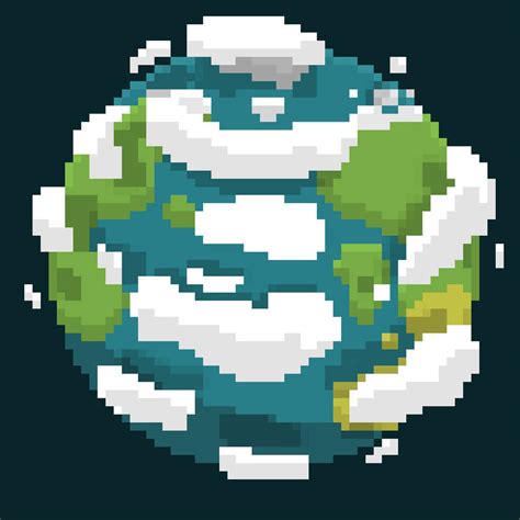 Pixel Art Earth by gpbrck on DeviantArt