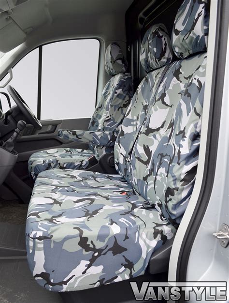 100 Waterproof Tailored Fit Camo Seat Covers - Crafter TGE 17 - Vanstyle