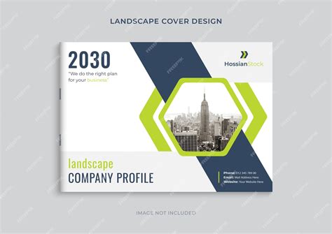 Premium Vector | Landscape business corporate book cover design template